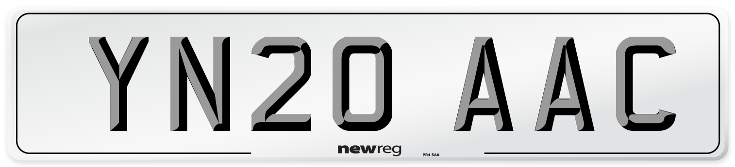 YN20 AAC Number Plate from New Reg